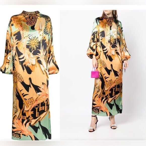 Temperley London 100% viscose Elegant Floral Maxi Dress, US6 - Picture 2 of 12